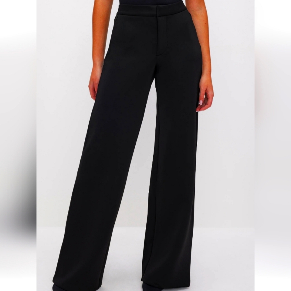 Good American Scuba High Rise, Wide Leg Trousers